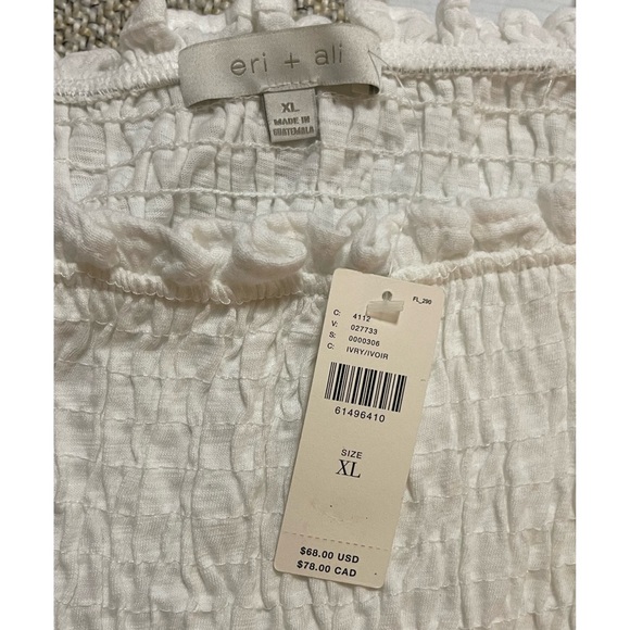 Anthropologie Stephanie Smocked Eyelet Tank With Bows NWT SZ L-XL - Picture 12 of 16